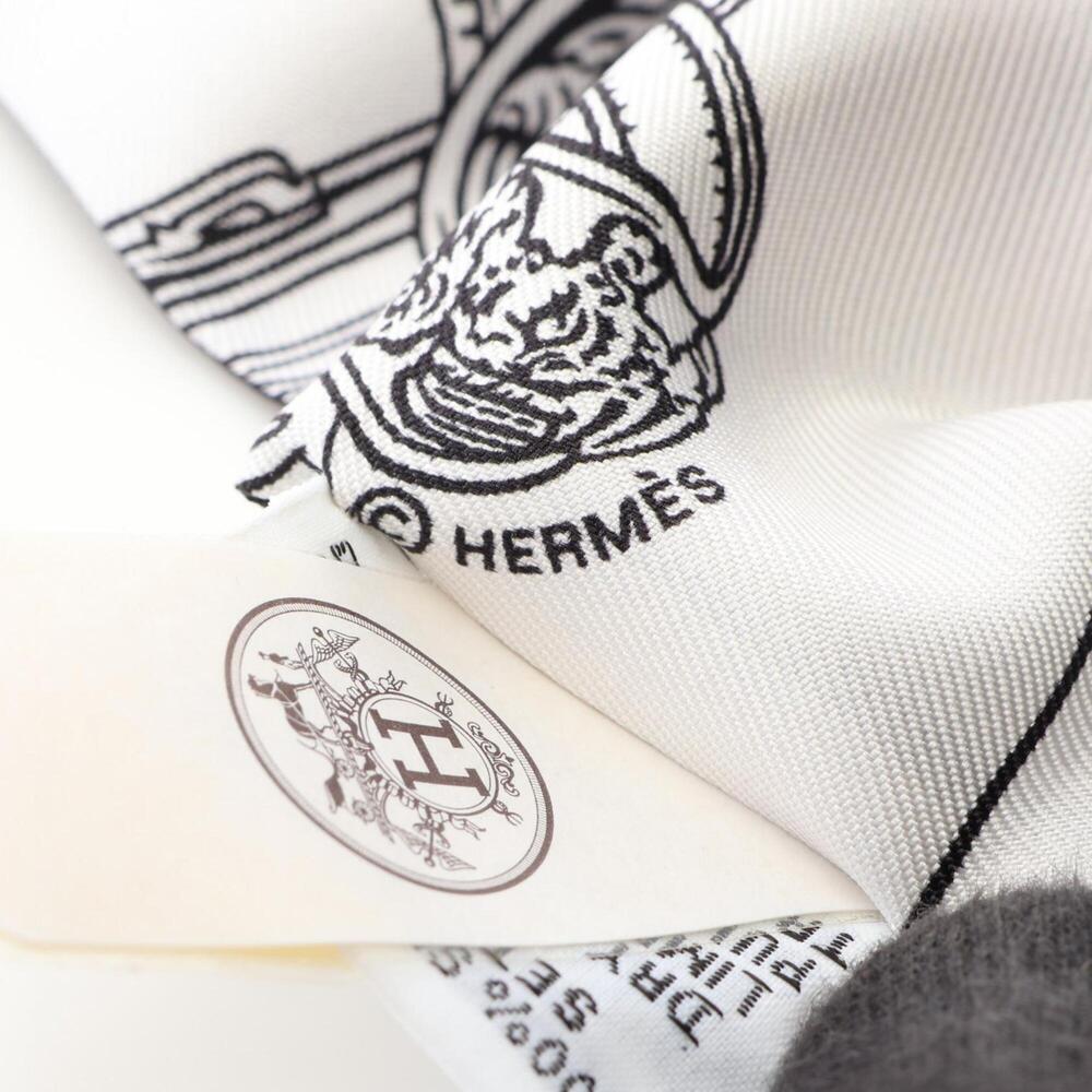 HERMES Black Silk Scarf - Picture 4 of 5
